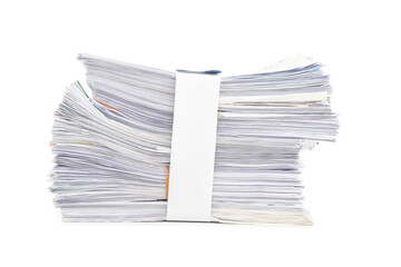 Stack of Documents isolated on white background
