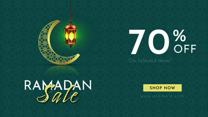 Ramadan web banner template promotion design for business or corporate for web landing page, web ad, presentation, social, poster, print media.