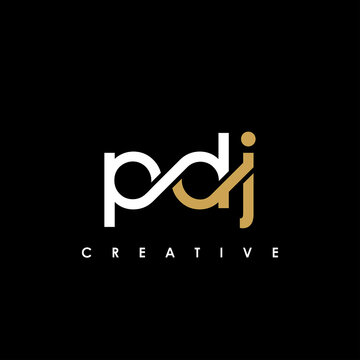 PDJ Letter Initial Logo Design Template Vector Illustration