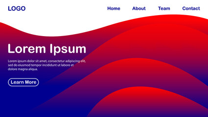 new background with wave concept in red gradient blue premium vektor 