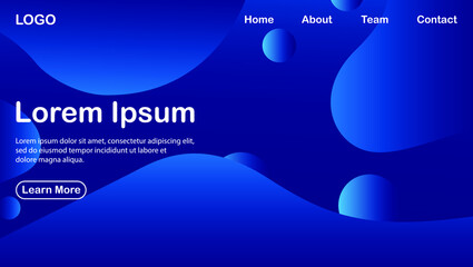 new background with blue liquid concept premium vektor 