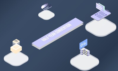 Half-year convention concept on abstract design