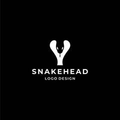Simple logo design of snake head inside negative area.
EPS10, Vector.