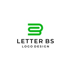Simple logo design about the letters B and S on a white background.
EPS10, Vector.