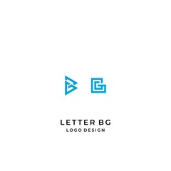 Simple logo design about the letters B and G on a white background.
EPS10, Vector.