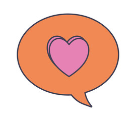 orange message bubble