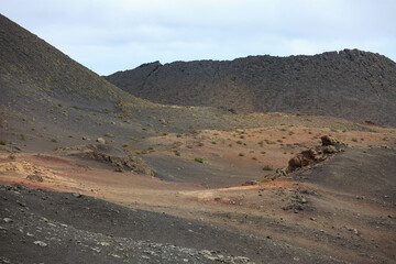 volcanic landscape in island