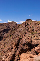volcanic landscape in the desert 