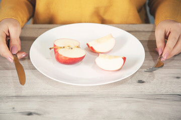woman  hand  apple