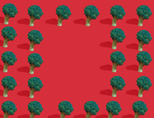 broccoli pattern healthy red and green