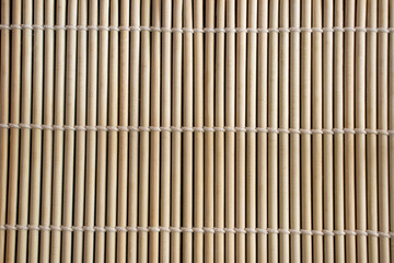 Bamboo sushi mat close up