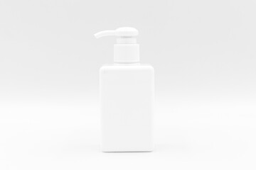 Hand sanitizer bottle isolated on white background.