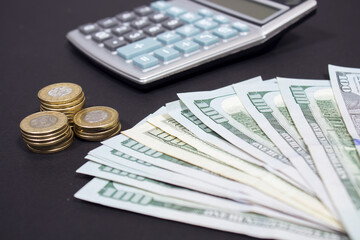 Fototapeta premium money with calculator