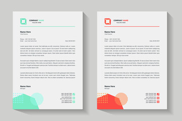 Letterhead design template. Creative, minimalist and clean modern business A4 letterhead template design. Illustration vector