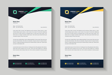 Letterhead design template. Creative, clean and elegant modern business professional letterhead template design. Illustration vector