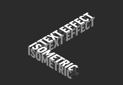 Editable Isometric 3D Text  Effect