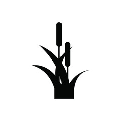 Obraz premium Reed, Cattail, Cane. Flat Icon illustration. Reed, Cattail, Cane sign design template for web and mobile UI element