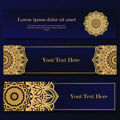 Mandala banners luxury design template decoration