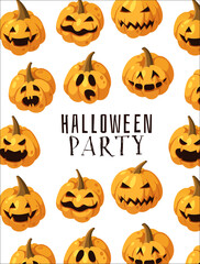 Cartoon Character Jack-o-lantern. Hand drawn stylish Halloween vegetable. Autumn Vector  drawing fresh organic food. Vegan Illustration Pumpkin Spice Season