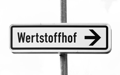Wertstoffhof Wegweiser