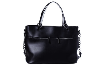 Fototapeta premium Feminine fashionable casual handbag with natural leather