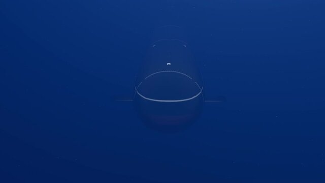 U-Boot Submarine Torpedoabschuss unter Wasser	