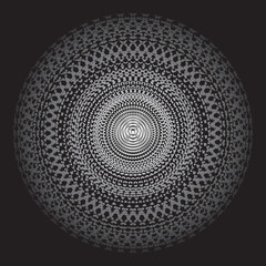 Dotted Halftone Vector Spiral Pattern or Texture with Ellipses