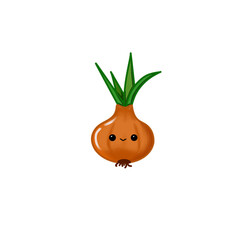 Illustration of a cute onion. Illustration of a onion for pattern.