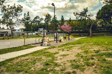 abandoned outdoor gym