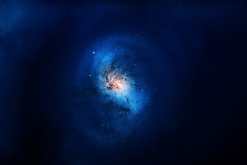 Spiral galaxy on a dark background. Elements of this image were furnished by NASA.