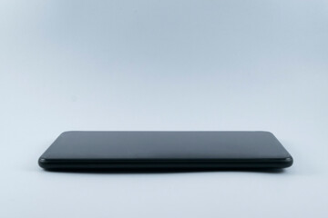 Black screen smartphone on isolated background, network concept , business background