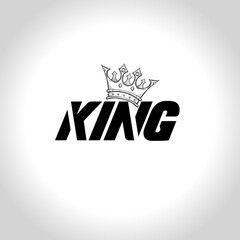 Fototapeta premium king logo icon. Social media logo icon. illustration