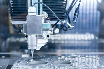 close up inspection probe for work piece dimension inspection checking quality control process of cnc edm wire cut machine