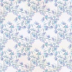Watercolor floral pattern. Floral background. Gentle colors. Female pattern. Handmade.