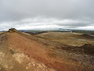 Hverir Geothermal Area in North Iceland, Europe