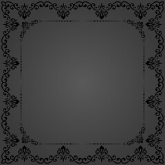 Floral Dark Square Classic Frame