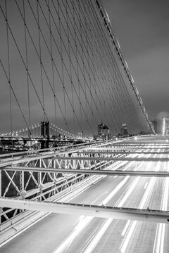 Manhattan New York  from the Brooklyn Bridge and also view to the Manhattan Bridge