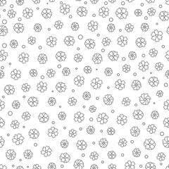 Cute hand drawn small flowers seamless pattern. Little flowers background. chamomile. Doodle art for simple design
