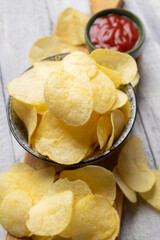 Potato chips or crisps