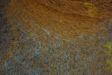 Dirty foam on the river water surface