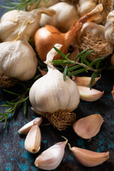 Organic grown garlic