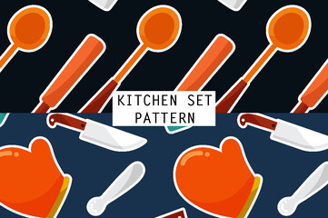 Pattern of Kitchen Illustration