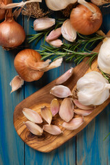 Organic grown garlic