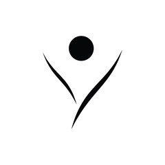 Yoga studio abstract logo image