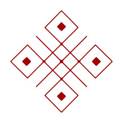 Belarus ethnic ornament. Slavic red geometric pattern. Perfect for logo design, web design, card, poster, packing design, fabric print, sublimation printing on t shirt, mug, bag,