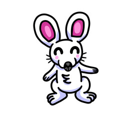 Fototapeta na wymiar Stylized Adorable Easter Bunny