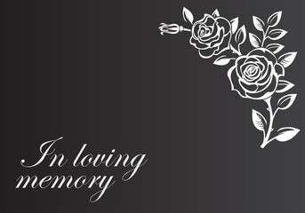 In loving memory illustration for funeral ceremony