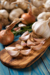 Organic grown garlic