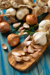 Organic grown garlic