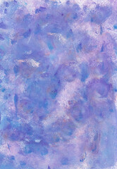 Abstract background hand-painted texture, watercolor, splashes, drops of paint, paint strokes. Lilac monochrome color.The texture of stone, marble for backgrounds, wallpapers, covers